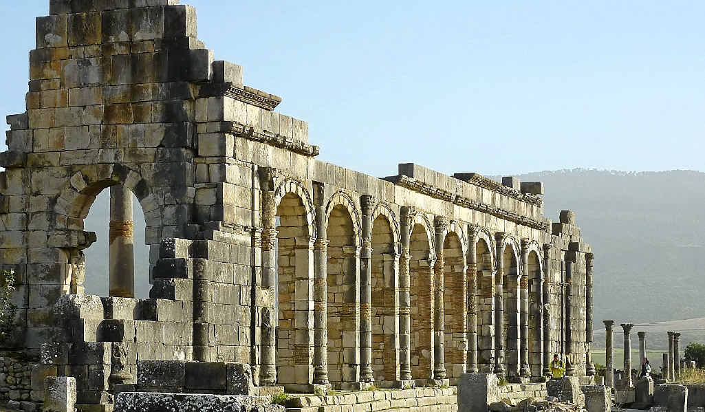 Splendid third-century Roman ruins at Volubilis. Splendid third-century Roman ruins at Volubilis.